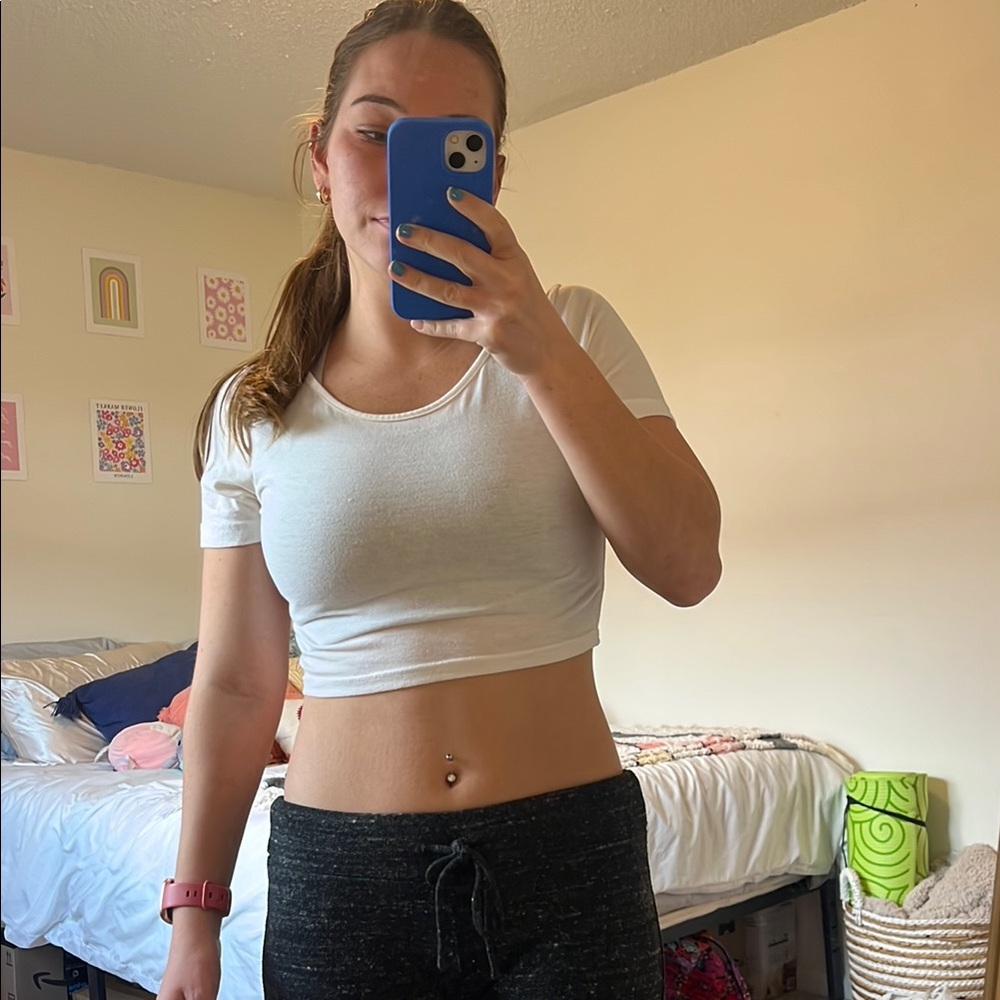 White Crop Top